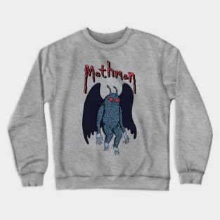 Mothman Cryptozoological Spooky Cute Halloween Drawing Crewneck Sweatshirt